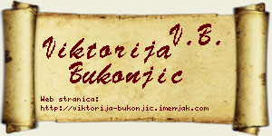 Viktorija Bukonjić vizit kartica